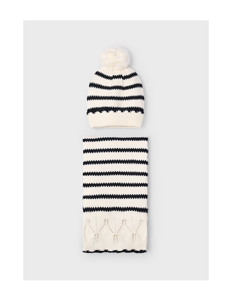 Conj. gorro bufanda rayas