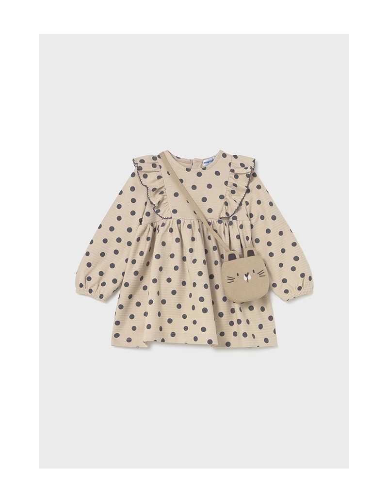 Vestido estampado con bolso