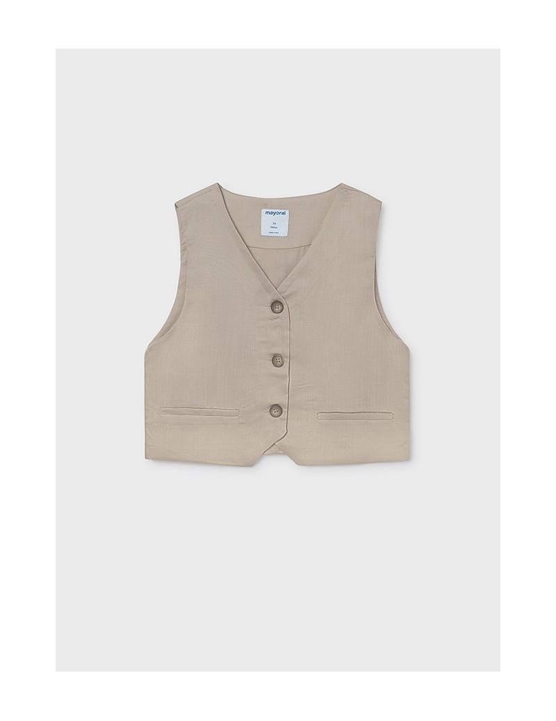 Chaleco botones imitación lino