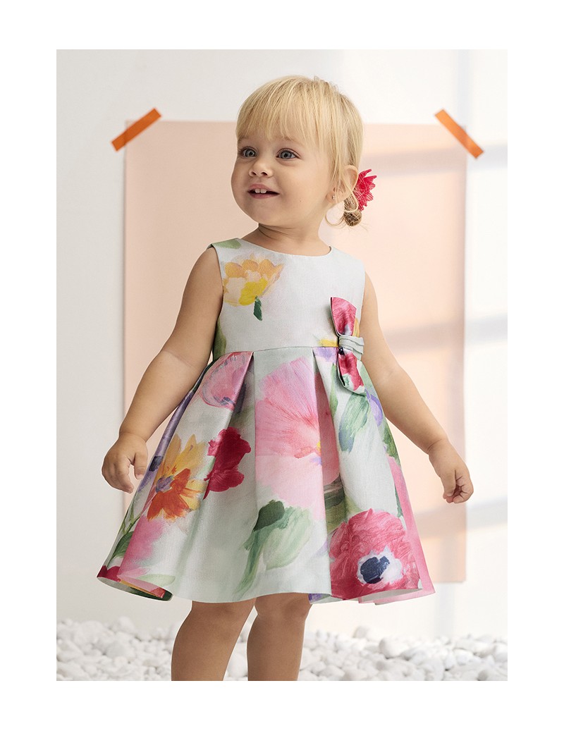 Vestido monofilamento estampa