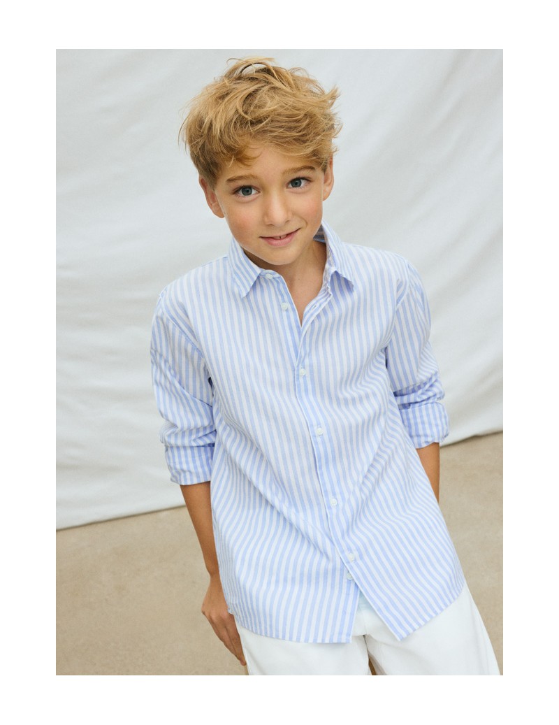 Camisa m/l cuello camisero