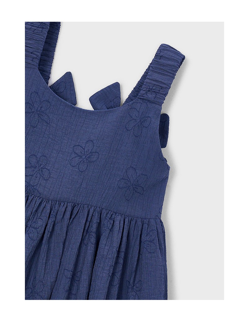 Vestido jacquard flores