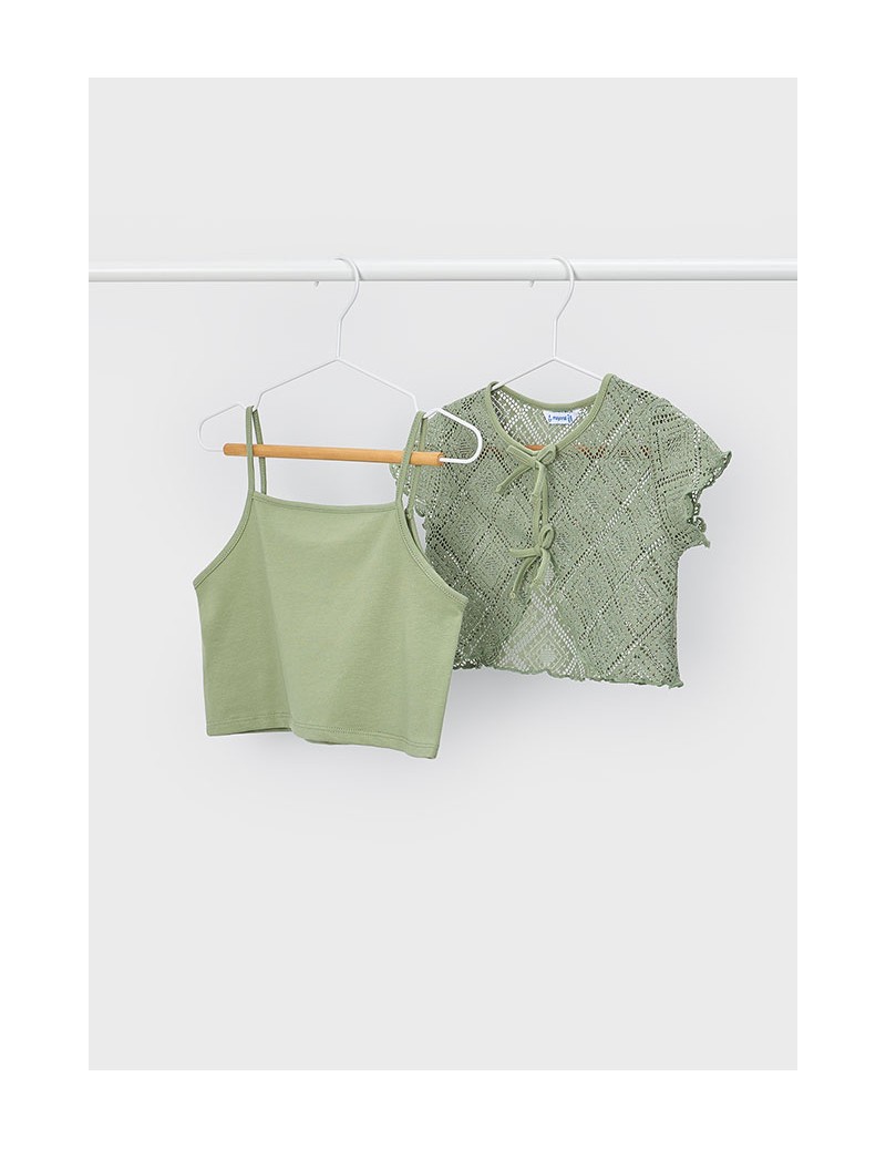 Camiseta m/c 2 piezas crochet