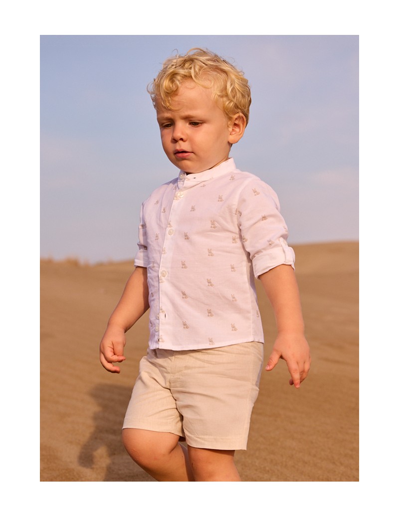 Bermuda lino suiting